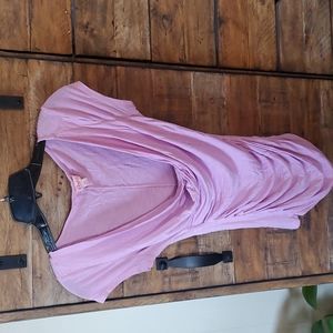 Lilac Candie's wrap short sleeve shirt size medium